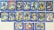 (17) 2023 DONRUSS FOOTBALL SP BLUE PRESS PROOF LOT - CHARK JR., KAMARA, BARKLEY