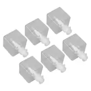 6pcs Clear Pump Bottles 250ml Flat Quadrate Body Transparent Large Diameter ADS