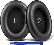 SOULWIT Replacement Ear Pads for JBL Tour One/Tour One M2 Wireless Over-Ear Noise Cancelling Headphones, Earpads Cushions with Softer Protein Leather, Noise Isolation Foam - Black