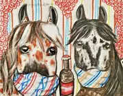 Appaloosa in Quarantine I 8x10 Art Poster Print, Appy Horse POA Pony Home Decor