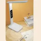 LED Desk Lamp Eye Caring with Clock Date Temperature for Study Office Table