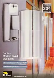 BRILLIANT Lighting Coolum Stainless Steel Fixed Exterior Wall Light 304SS