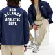 【NEW BALANCE】男款 藍色 休閒 日常 穿搭 冬季 教練外套 外套 MJ41553NNY