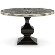 Zohi Interiors Napoleon Bone Inlay Round Dining Table