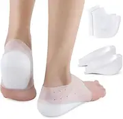 Height Increase Heels Cushion Insole, Gel Heel Invisible Height Elevators, Heal Dry Cracked Heels, Arch Support, Heel Protectors, Heel Support/Women’s 6-8