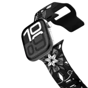 Apple Watch Series 10 (42mm) Impact Band mandala snowflakes mono apple watch band