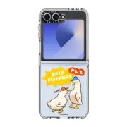 Galaxy Z Flip6 Clear Case KEEP DISTANCE