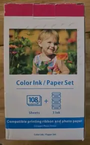 Unbranded Color Ink Paper Set KP-108IN For Cannon Selphy