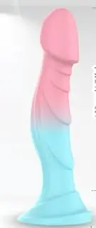 Female Sex Toys Vibrator - Silicone Realistic with Suction Cup for Female Vaginal Anal Sex, 9 Vibrations, Macaron Gradient Slim Realistic Penis Vibrator Adult Toys and Games