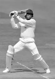 Wasim Akram batting for Lancashire circa 1991 Old Cricket Photo