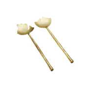 Epicurean Cuisine Lotus Salad Server Set Gold 2 Piece