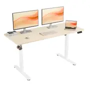 Electric Standing Desk Adjustable Motorised Sit Stand 140cm Golden Oak