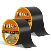 4" X 50' Deck Joist Tape, 2 Pack Waterproof Seal Butyl Deck Tape, Weather Resist
