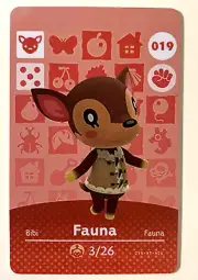 Animal Crossing New Horizons Amiibo: Fauna #019 NFC Tag FREE SHIPPING!
