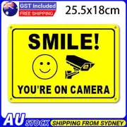 Smile You're on Camera Metal Sign Safety Security Home Shop Warning Signs 25cm