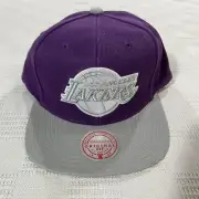 Los Angeles Lakers Hat Mens Purple Adjustable Mitchell Ness Snapback Cap