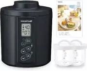 TANICA Yogurt Maker HARIO Glass Container Set of 2 1100ml YS-02G Black BK New