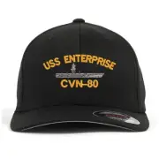 Uss CVN-80 embroidered stretch flex fit baseball cap (size S/M, L/XL, XXL)