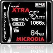 MICRODIA Xtra Elite CF Card 64GB UDMA-7 1100X VPG 65 168MB/S 25231