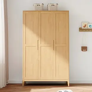 【免運】美雅閣| 北歐實木衣櫃日式組合大衣櫥臥室儲物櫃子家用小戶型原木風掛衣櫃
