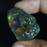 45.70 Cts Ethiopian Opal Large Size Rough Welo Multi Fire Unheated Oil Gemstone