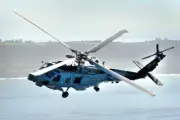 U.S. NAVY MH-60R HELICOPTER OVER SAN FRANCISCO 12x18 GLOSSY PHOTO PRINT
