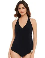 [Magicsuit] Taylor Loose Fit Underwire Tankini Top in Black
