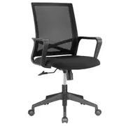 Brateck CH05-11 Office Chair, Ergonomic with Breathable MeshBack.PneumaticSeat- Height Adjustment,PUHooded Casters, Adjustable Tilt Back, Height-Adjust Armrests. Black Colour. [CH05-11]