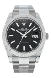 Watchfinder & Co. Rolex Preowned Datejust 41 Bracelet Watch, 41mm in Black/silver at Nordstrom One Size