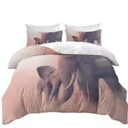 Cute Baby Elephant and its Mommy Animal Art Quilt Cover