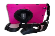 StylePro, shockproof case with shoulder strap, hand strap & rotating stand for iPad Air 5, 10.9” pink