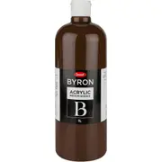 Jasart Byron 1L Acrylic Paint Bottle Medium-Bodied Craft Painting Burnt Umber