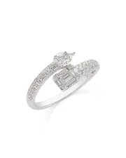 Bloomingdale's Fine Collection Diamond Pave Bypass Ring in 14k White Gold, 0.60 ct. t. w. 7