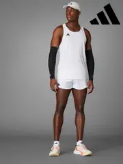 adidas White Adizero Essentials Running Tank Top (312650) | $53