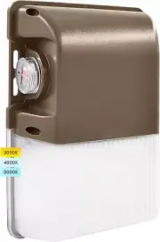 15/20/25W LED Wall Pack Light with Photocell, 3CCT 3000K/4000K/5000K,1800/2400/3