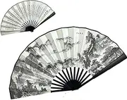 [Generic] Handheld Folding Fans,Women Hand Held Silk Folding Fans | Foldable Handheld Chinese Style Crafts for Wedding, Party, Performance