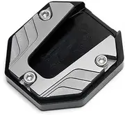 KLZLDZZEI Universal Scooter Motorcycle Bike Kickstand Extender Foot Side Stand Extension Pad Support Plate Anti-skid Enlarged Alloy Base(Silver)