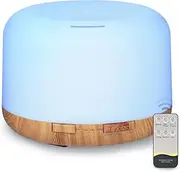 oolong 500ml Essential Oil Diffuser,Oil Diffuser Essential Oils,4 in1 Electric Ultrasonic Aromatherapy Fragrant Vaporizer Humidifier with Remote,2 Mist Mode 4 Timers,7 Ambient Light Waterless Auto Off
