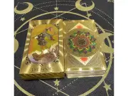 Golden Tarot 12x7cm Cards Deck High Quality Gold Classic with Guidebook,