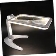 FOMIYES Handheld Lighted Magnifier with LED Lights Desktop Magnifier for Enhanced Reading Text and Images for Seniors Durable Construction