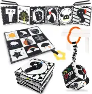 3PCS Black White Sensory Baby Toys 0-3 Months Tummy Time Book Montessori Gift