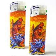 Ed Hardy LED Jumping Fish Refillable Electronic Tattoo Lighter