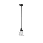 Innovations SM Canton 10" LED Mini Pendant, Black/Frost Bell - 201S-BK-G181S-LED