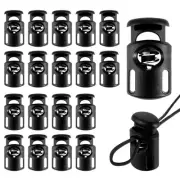 20 Pcs Black Draw String Clip, Cord Locks for Drawstrings, Plastic Cord Locks...