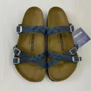 Birkenstock New w/ Box Franca Braided Navy Oiled Leather Narrow - Select Size