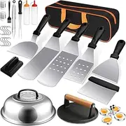 29PCS Grill Spatula Set, Griddle Grill Tools Set with Griddle Cleaning Kit and Carry Bag, Griddle Spatulas Accessories Kit for Men Women Outdoor BBQ and Camping