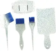 PLAFOPE Hair Coloring Brush Bowl Plate Kit 5pcs Hair Dyeing Supplies for Salon Diy Projects