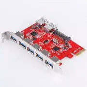 7-Port Super Speed 5Gbps USB 3.0 HUB to PCI-E PCI Express Card Adapter Converter