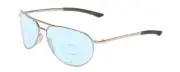 Smith Serpico Slim 2 Unisex Aviator Multi-Focus Blue Light Glasses in Black 60mm