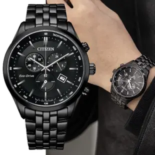 【CITIZEN 星辰】GENTS 光動能黑鋼魅力時尚腕錶-42mm(AT2145-86E)